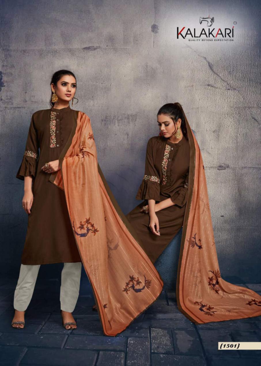 Kalakari Chigi Wigi Vol-15 Zari Dupatta Kurti Kalakari Chigi Wigi Vol-15 Zari Dupatta Kurti